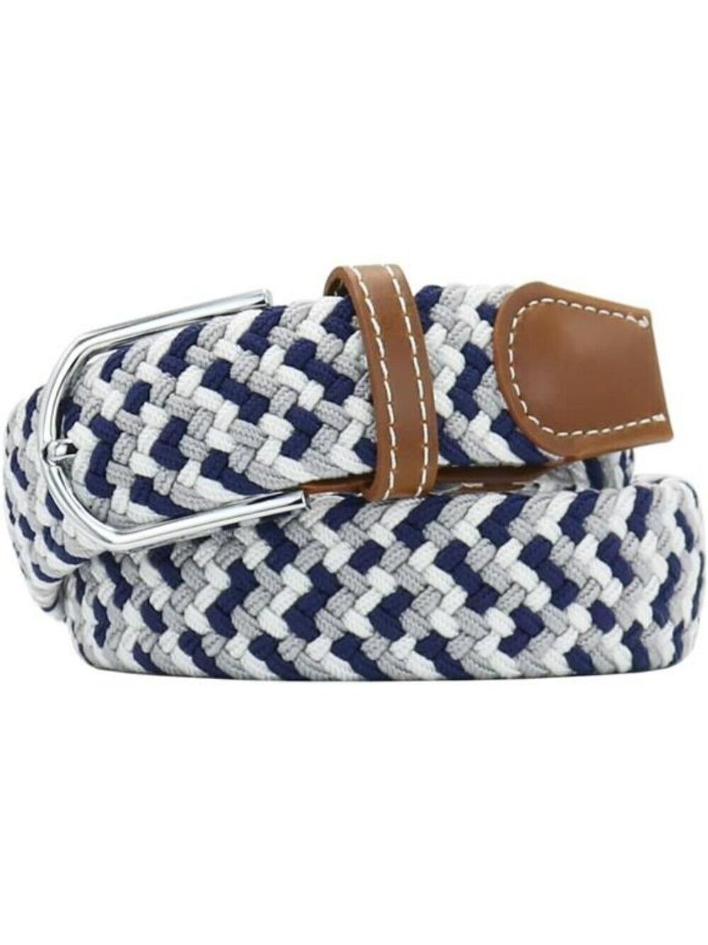 Multicolor Braided Stretch Belt Unisex Elastic Golf Casual Woven Belt